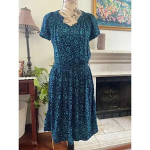 Talbot's Women's Dress Size‎ S Blue Petite Fit And Flare Sundress